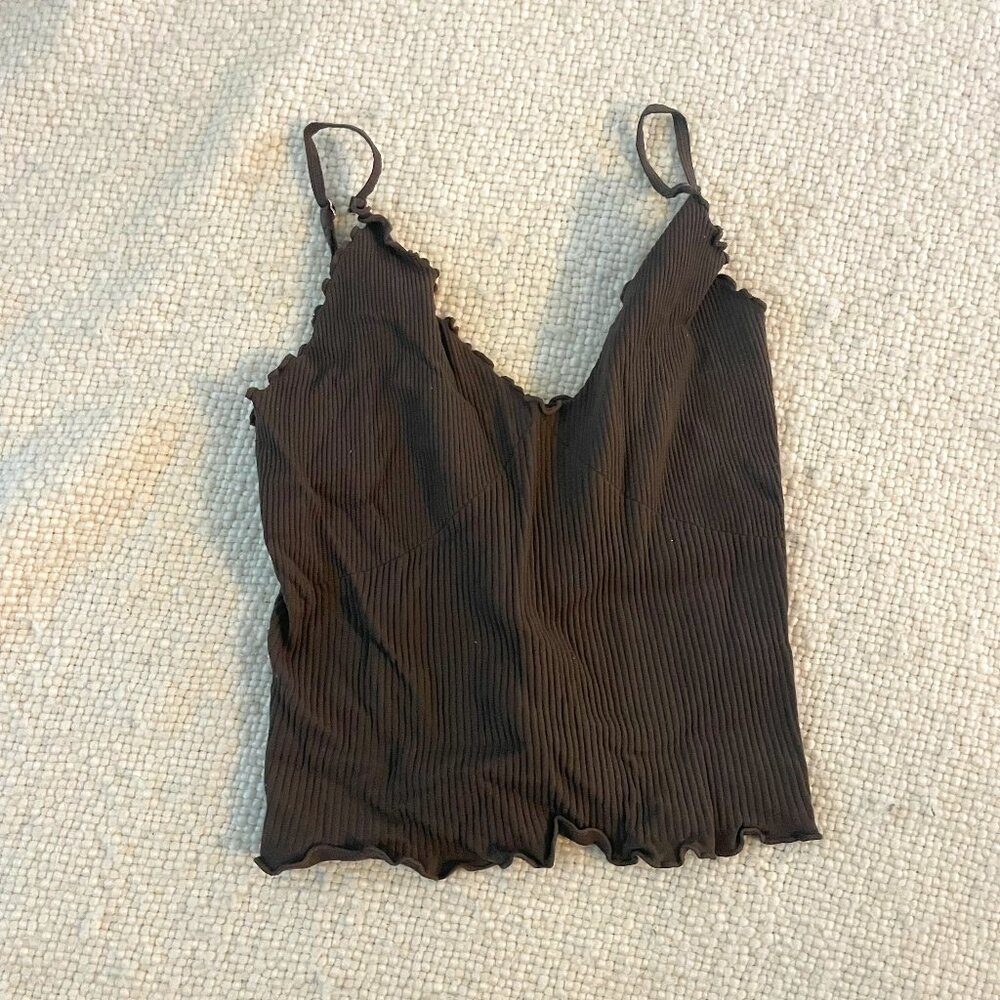 Brown Free People Crop Top